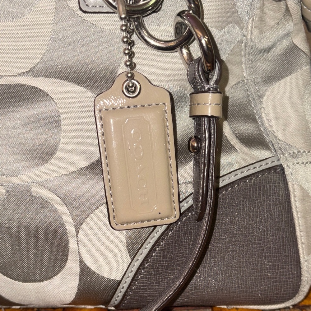 Coach Y2K Gray And Metallic Colette Shoulder Bag - Picture 4 of 14